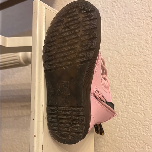 Doc Martens Pink Lace-Up Boots (Girls) - Picture 2 of 5